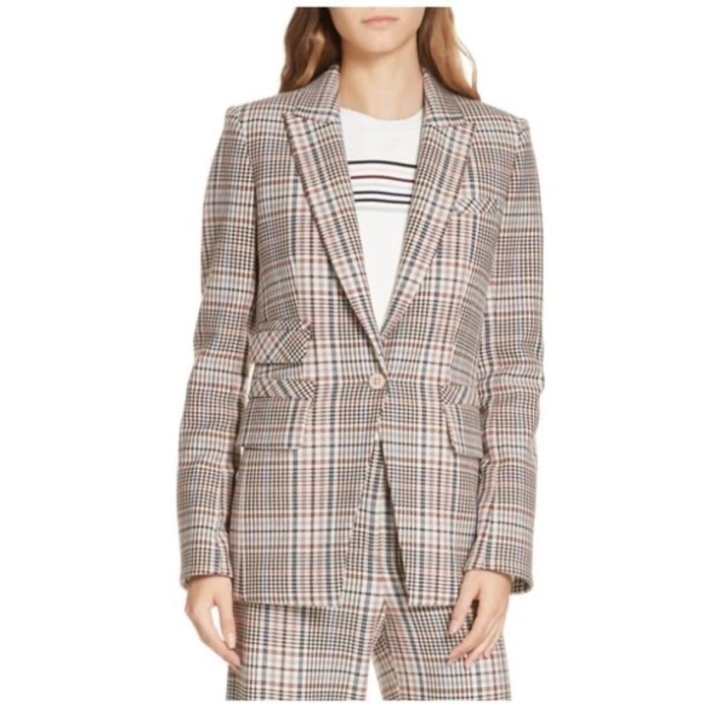 Veronica Beard Fuller Houndstooth Dickey Jacket - Size 6